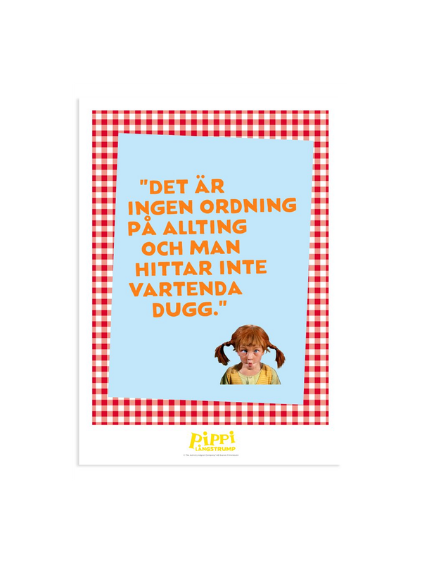 Poster Pippi Långstrump - Ingen ordning