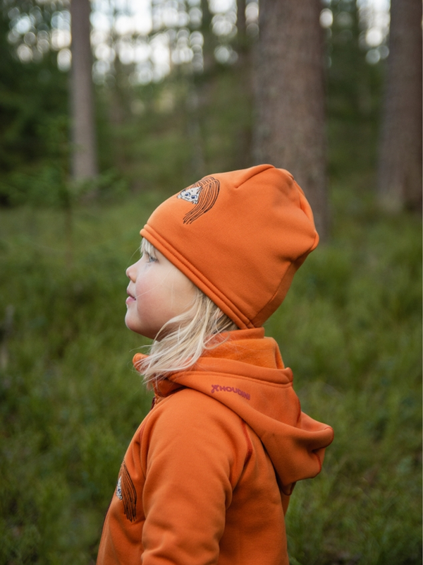 Fleece hat Pippi Longstocking - Orange
