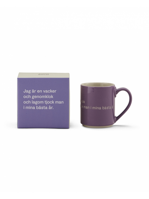 Mug - Jag är en vacker och genomklok man (Purple)