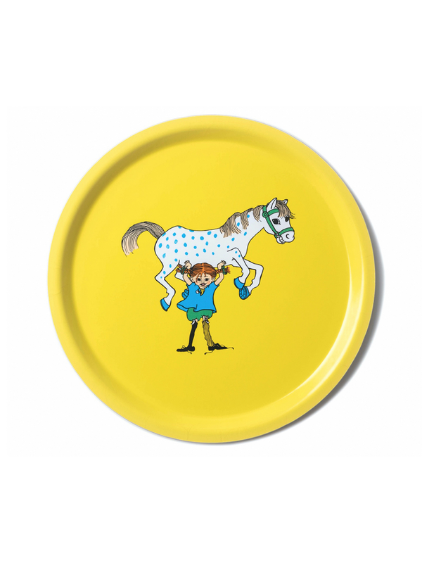 Tray Pippi Longstocking - Round yellow