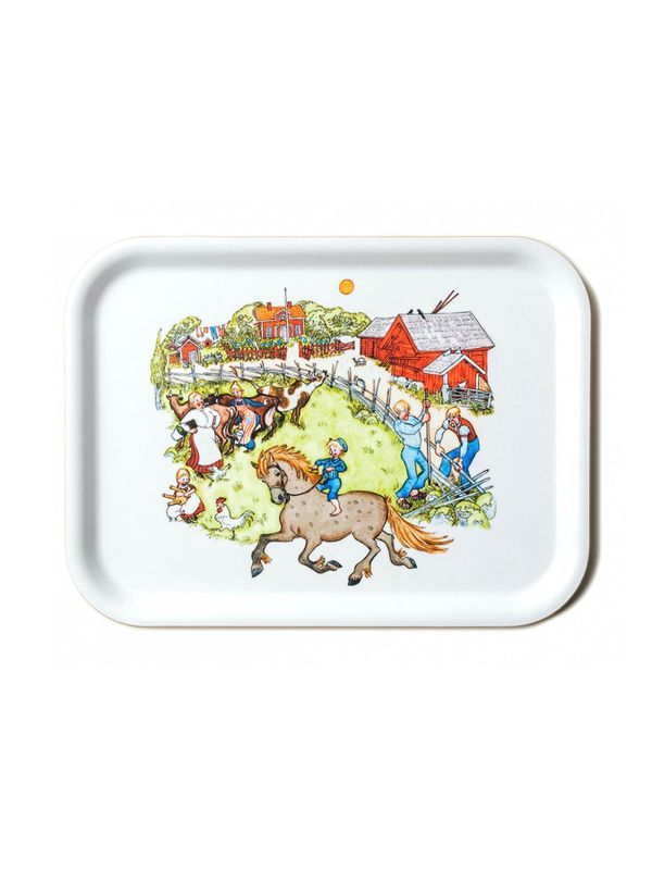 Tray Emil and his horse 43 x 33 cm