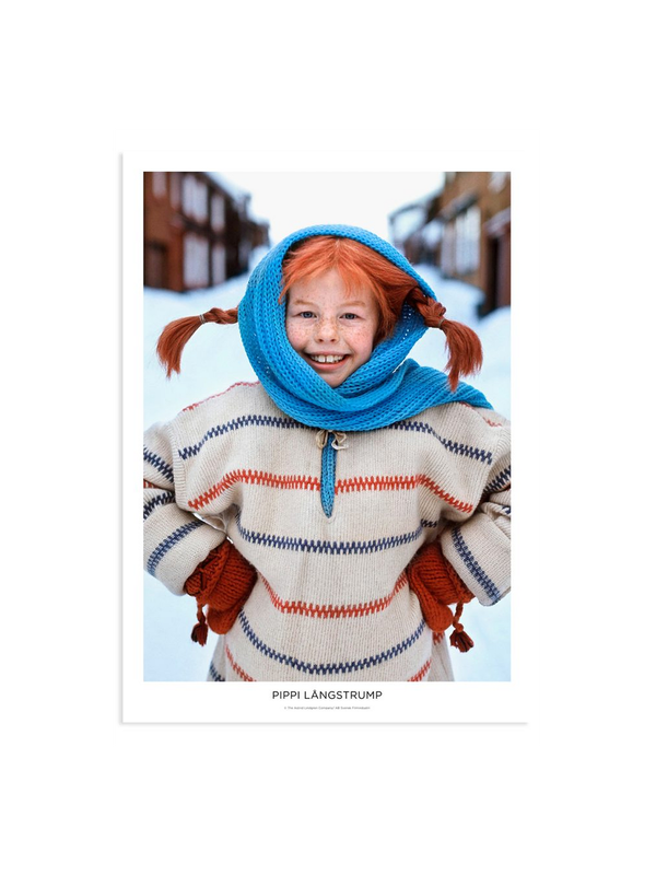 Poster Pippi Langstrumpf mag den Winter - 21x30 cm