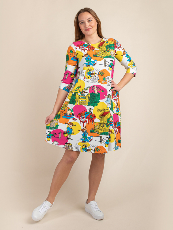 Adult dress Pippi Longstocking - Patterned