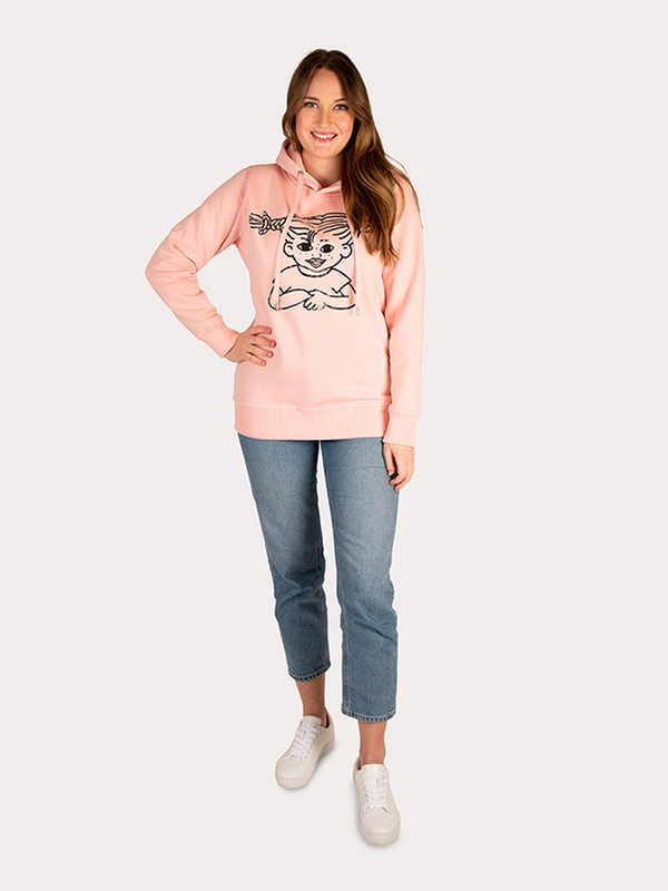 Hoodie Pippi Långstrump Vuxen - Rosa