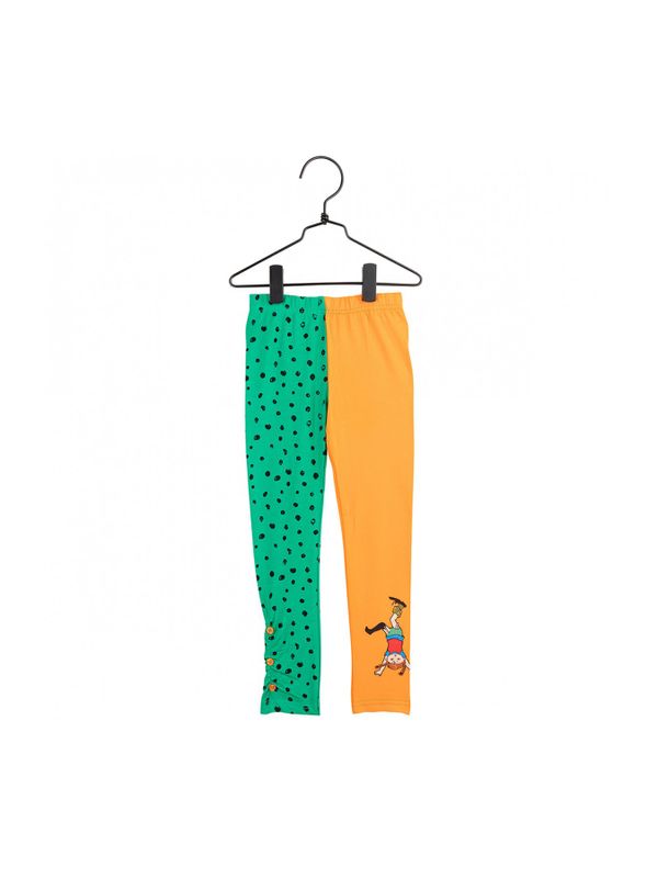 Leggings Pippi Longstocking - Green/orange