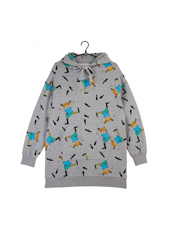 Hoodie Pippi Longstocking - Grey