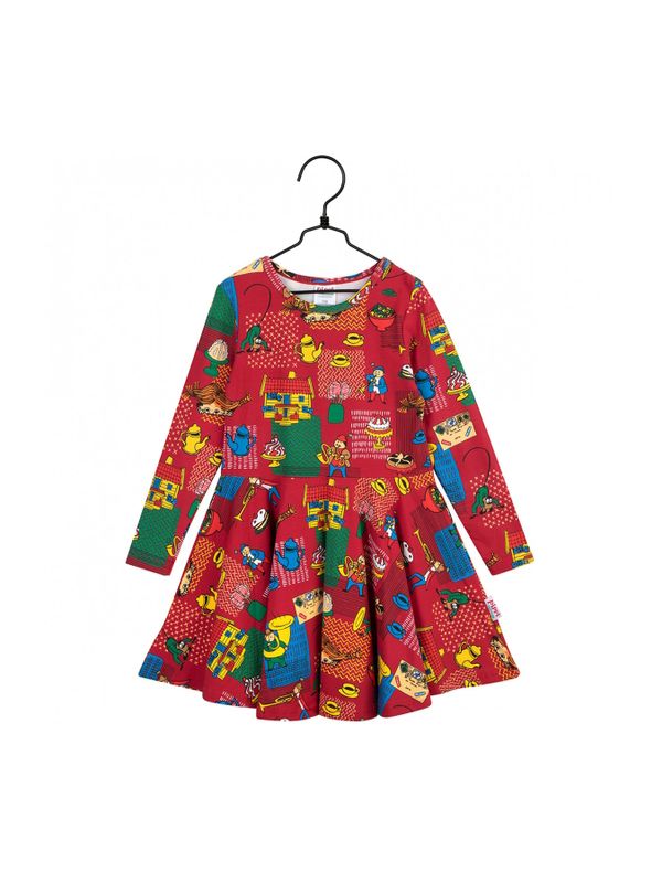 Dress Pippi Longstocking - Dark Red