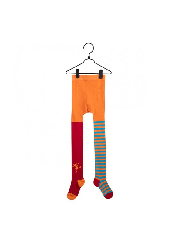 Strumpfhose Pippi Langstrumpf - Orange/Dunkelrot