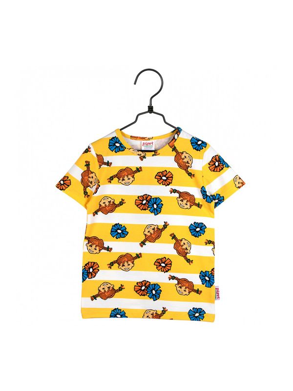 T-Shirt Pippi Longstocking - Yellow/White