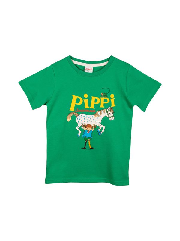 T-shirt Pippi & Lilla Gubben - Grön