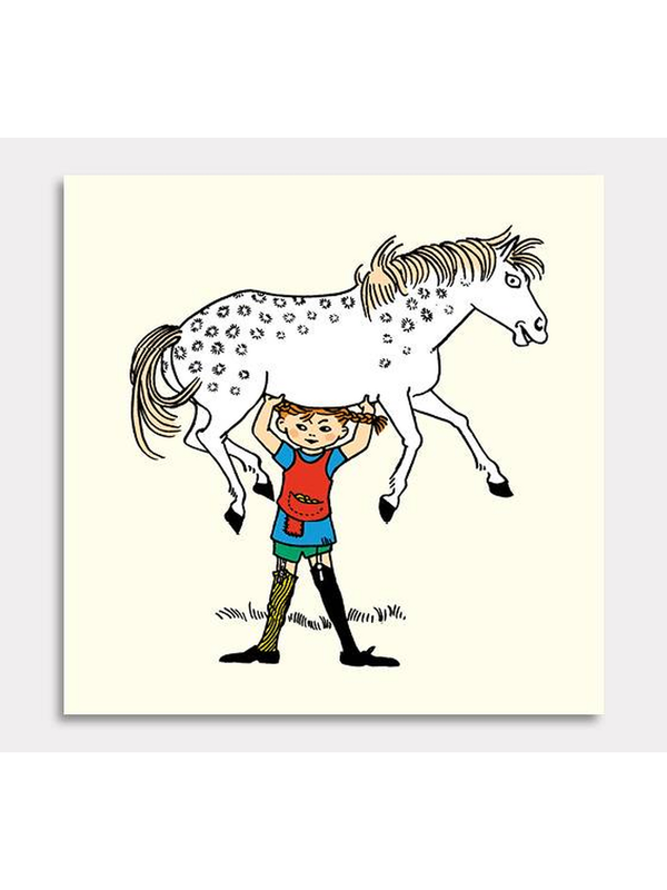 Canvas Pippi strongest girl 50x50 cm