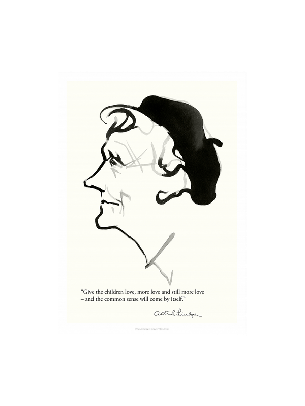 Poster Astrid Lindgren - Give children love - 21x29,7cm