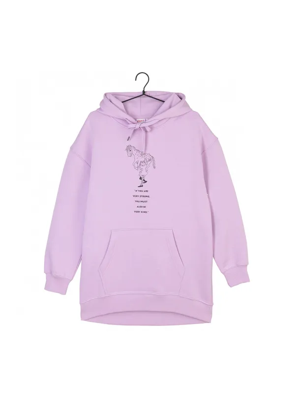 Hoodie Erwachsene Pippi Langstrumpf - Hellviolett