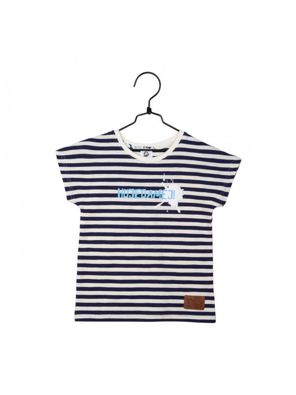 T-shirt Emil in Lönneberga Striped - White