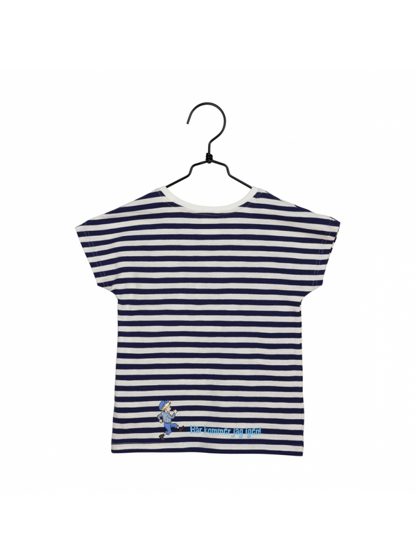 T-shirt Emil in Lönneberga Striped - White