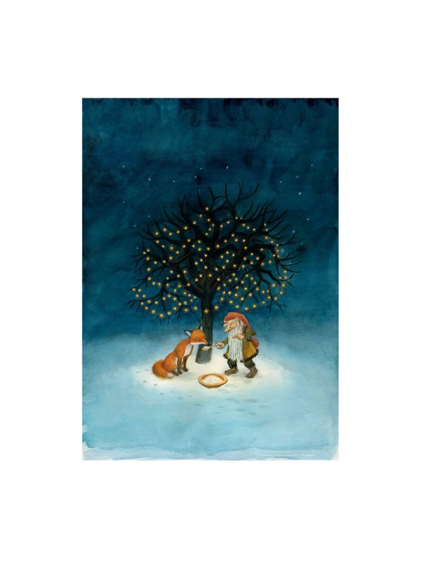 Poster Räven och Tomten 30x40 cm