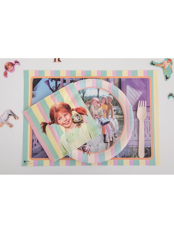 Disposable plates Pippi Longstocking 8-pc