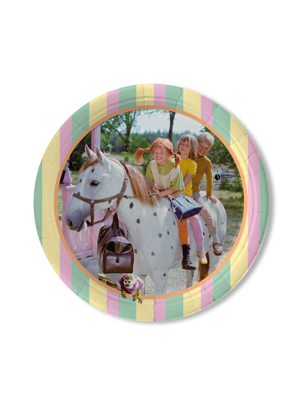 Disposable plates Pippi Longstocking 8-pc