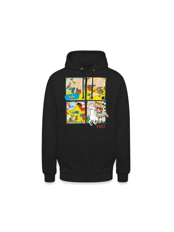 Hoodie Pippi Långstrump serie - Svart