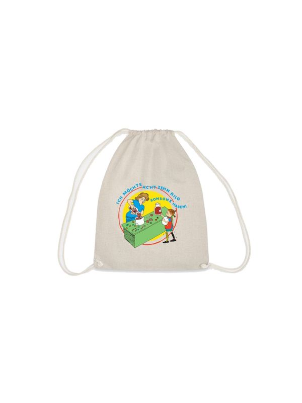 Drawstring Bag Pippi Longstocking - (quote in german)