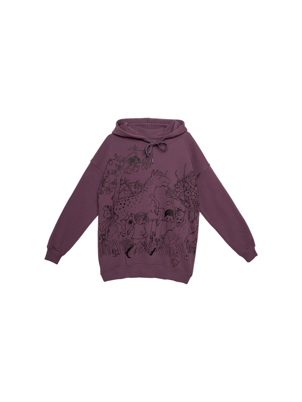 Hoodie Erwachsene Pippi Langstrumpf - Violett