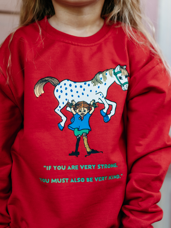 Sweatshirt Pippi Longstocking red