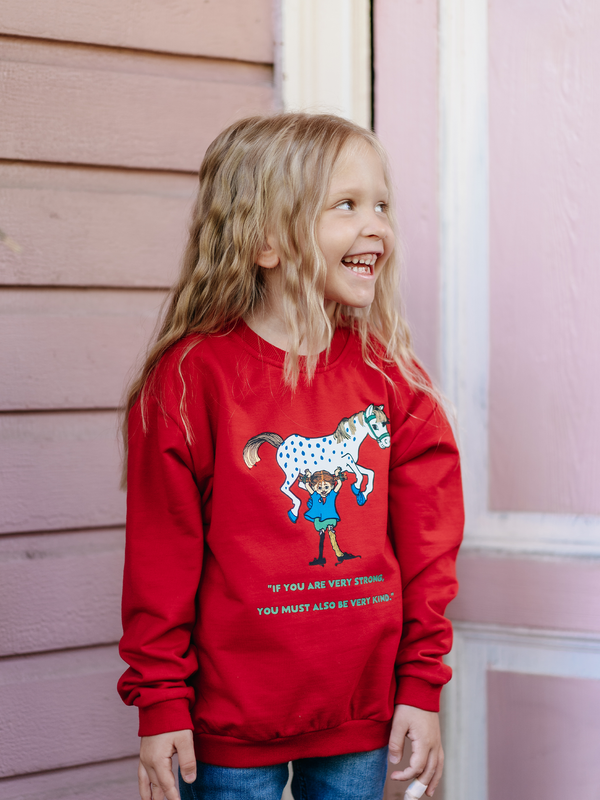 Sweatshirt Pippi Longstocking red