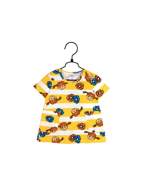 Dress - Pippi Longstocking yellow/whitetripes