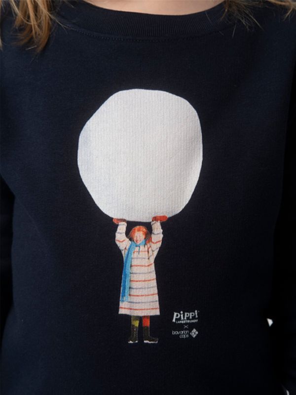 Sweater "Pippis Schneeballschlacht" - Dunkelblau