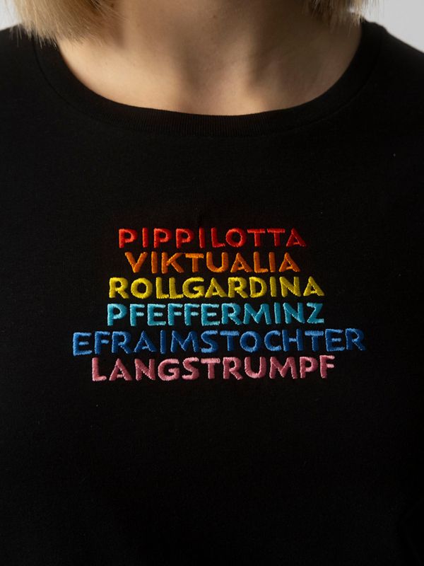 T-shirt Pippi Longstocking - Black - German
