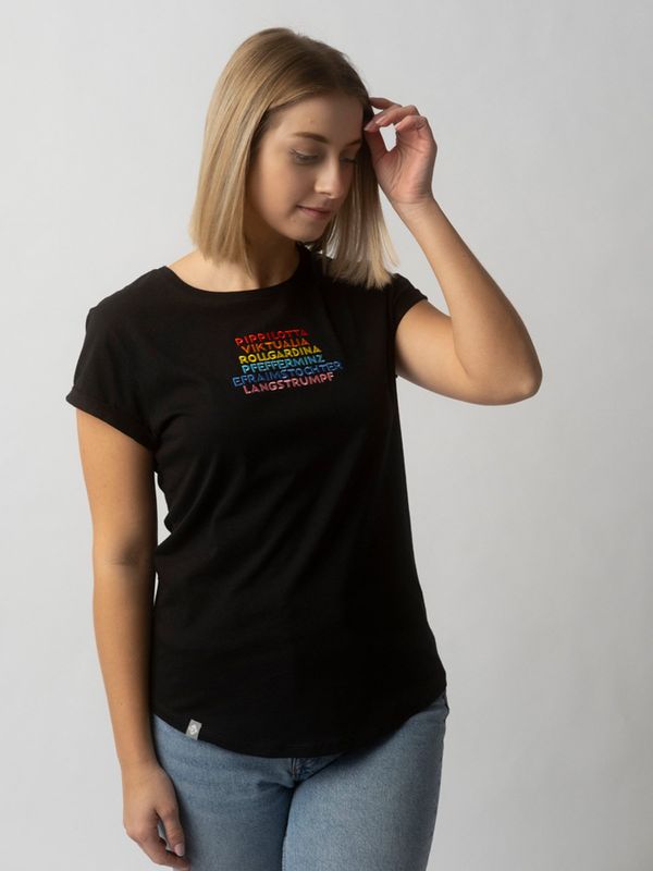 T-shirt Pippi Longstocking - Black - German