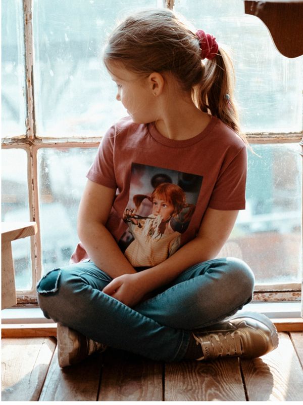 T-shirt Pippi Longstocking - Rosa