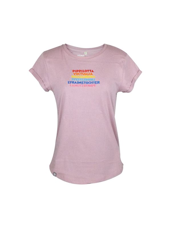 T-shirt Pippi Longstocking - Rosé - German