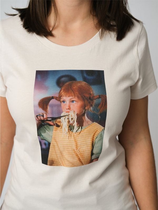 T-shirt Pippi Långstrump - Vit