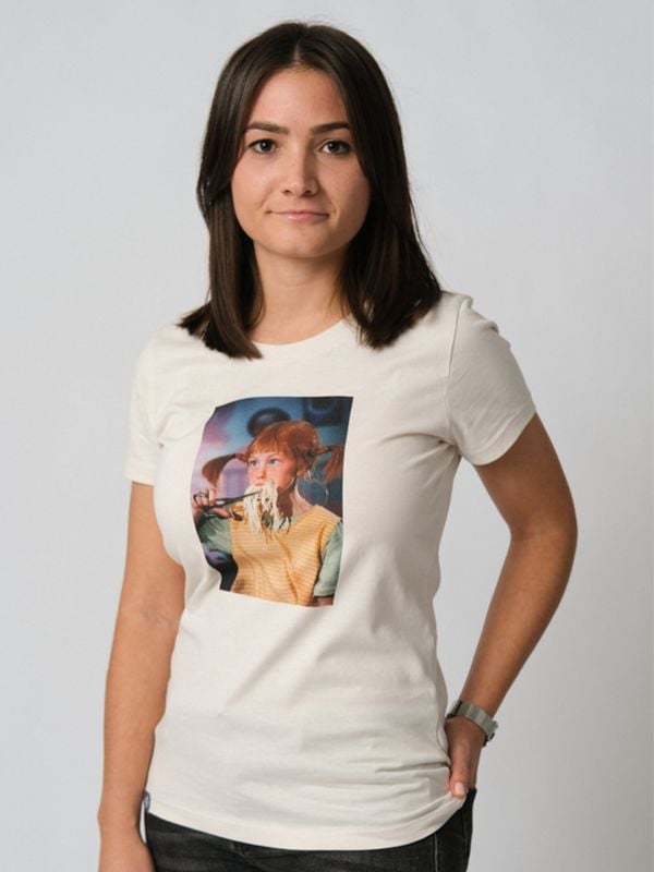 T-shirt Pippi Långstrump - Vit