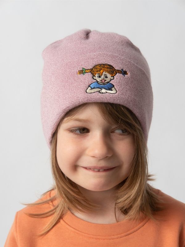 Knitted hat Pippi Longstocking - Pink