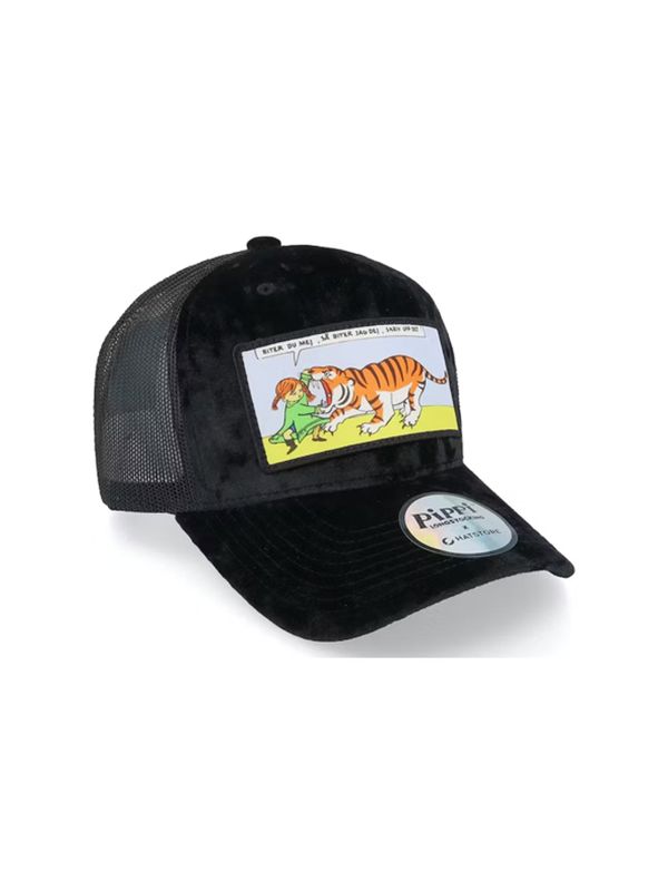 Adult Cap Pippi Tiger - Black Velvet Trucker