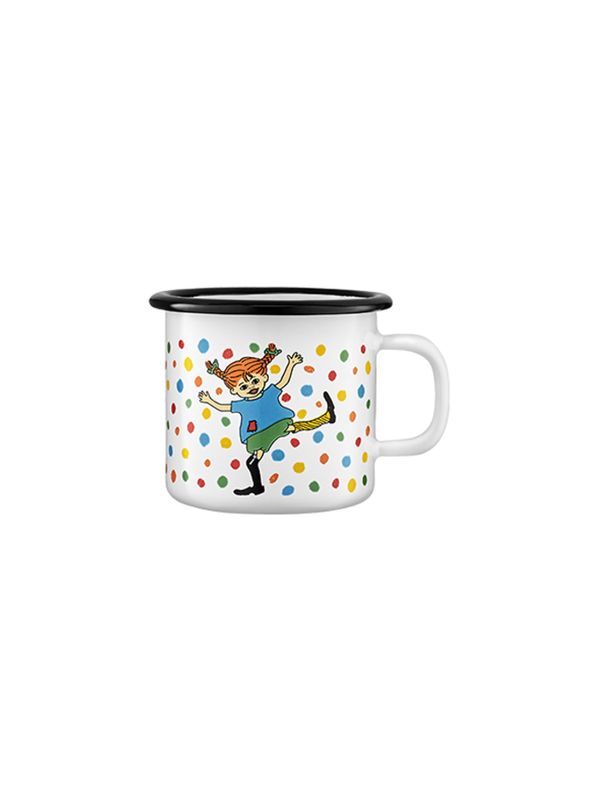 Enamel Pippi Longstocking - White