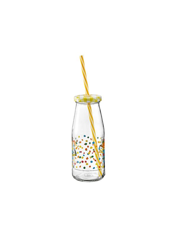 Bottle with straw and lid Pippi Longstocking