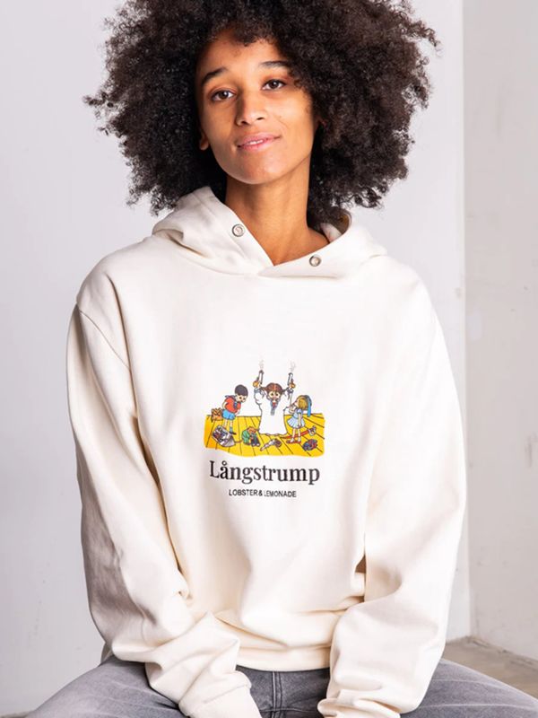 Hoodie Pippi Longstocking - White