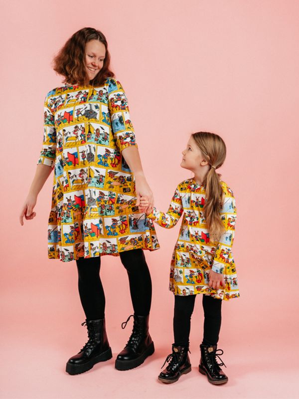 Kleid Pippi Langstrumpf - Gelb