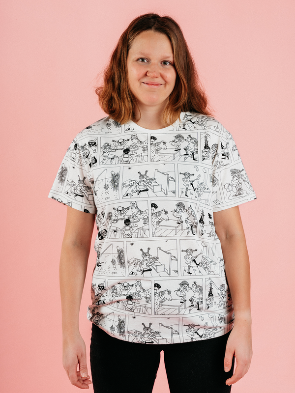 T-shirt Pippi Långstrump - Vit (Vuxen)