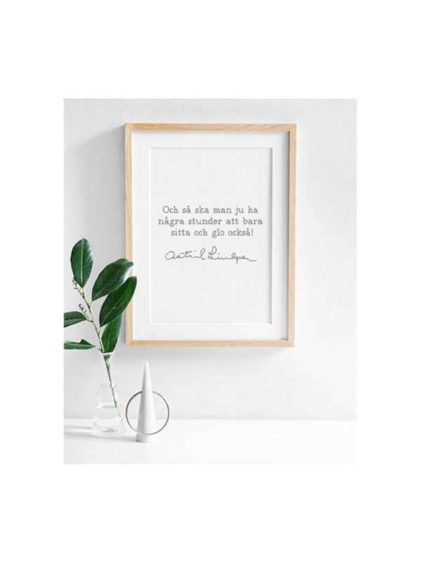 Embroidery set Astrid Lindgren quote (in Swedish)