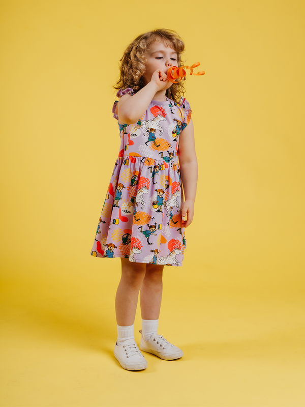 Kleid Pippi Langstrumpf - Lila