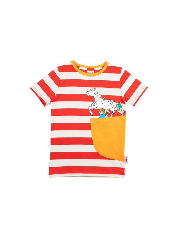 T-shirt Pippi Longstocking - Red/White