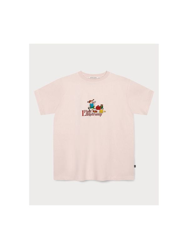 T-shirt Pippi Longstocking picnic - pink