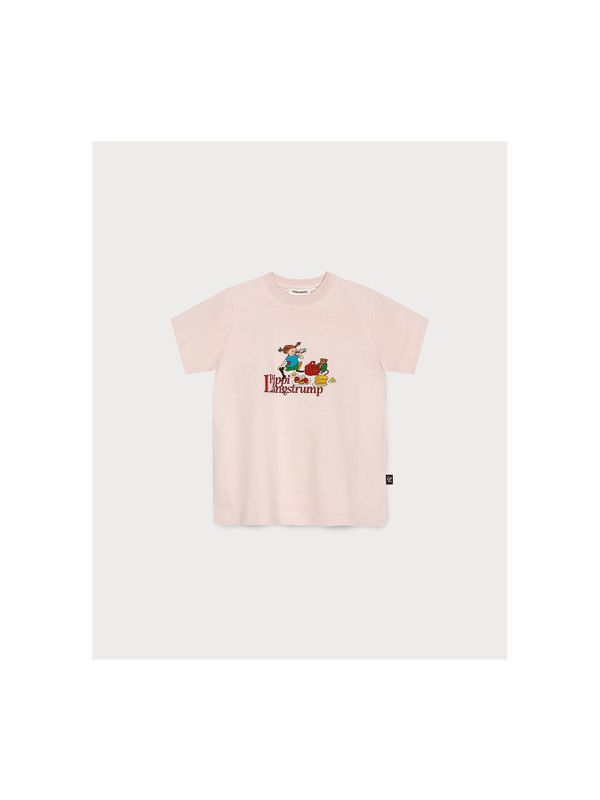 T-shirt Pippi Longstocking picnic kids - pink