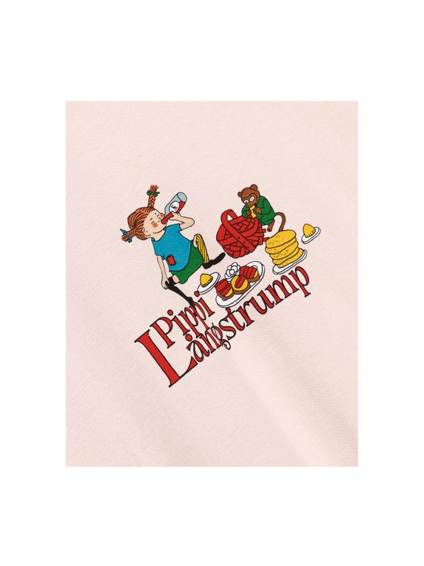 T-shirt Pippi Longstocking picnic kids - pink