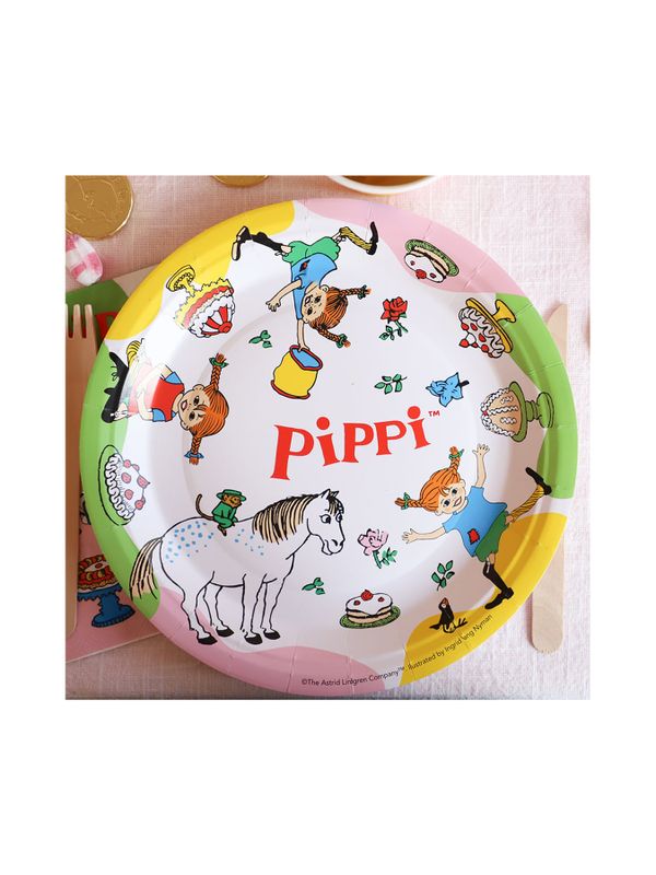 Pappteller Pippi Langstrumpf 8er-pack