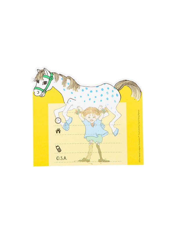 Invitation cards Pippi Longstocking